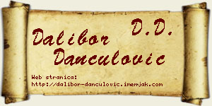 Dalibor Dančulović vizit kartica
